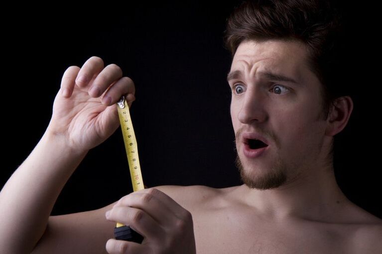 the man measured the dick before increasing the magnificence